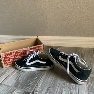 Kids Old School Black and White Vans